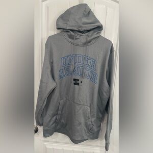 Under Armour Gray Hoodie with Blue Logo